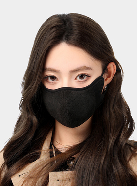 OVANCY保暖口罩女冬季防风防寒高颜值防冻脸毛绒面罩户外骑行开车