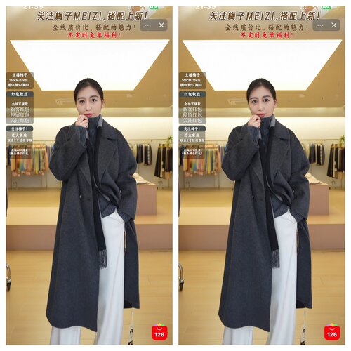 【梅子甄选】100%羊毛秋冬复古港风外套上衣外搭长款女式大衣