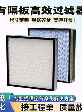 有隔板效过滤器工业车间净化滤板送风口无隔板温空气净化滤芯