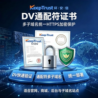 KeepTrust环安信DV通配符SSL证书 快速签发多子域名全站HTTPS加密