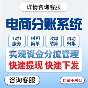 电商虚拟户分账店铺绕过法人卡不进公户店群资金归集材料简单
