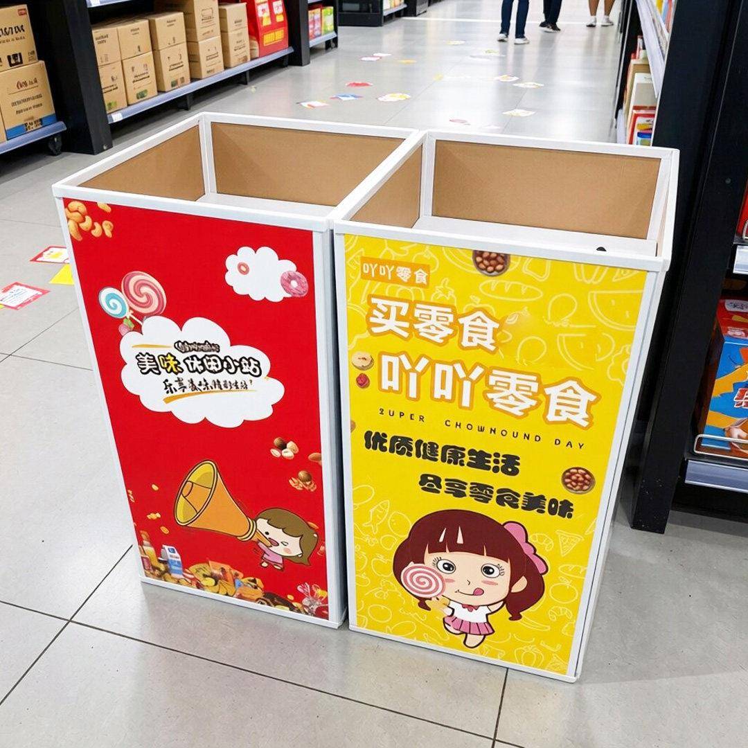 散称食品零食促销货架折叠展示柜便捷木塑小货架超市陈列摆放架子