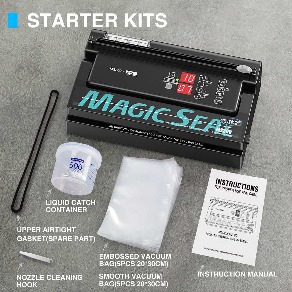 MAGIC SEAL MS300英文版 - 不挑袋通用袋真空包装机VACUUM SEALER