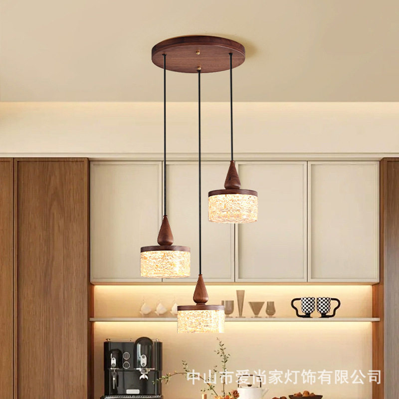 摩灯会 餐厅吊灯 中古风饭厅主灯餐桌吧台专用2025新款简约设计师图片