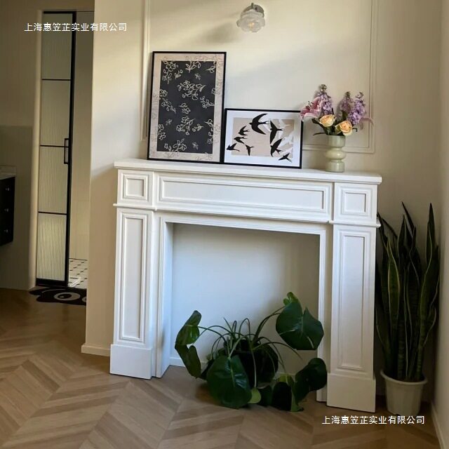 美式复古壁炉装饰实木装饰柜壁炉客厅圣诞壁炉玄关民宿家用其他图片