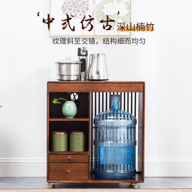 移动茶柜烧水壶一体茶水柜客厅泡茶台烧架置物架小茶车博古架