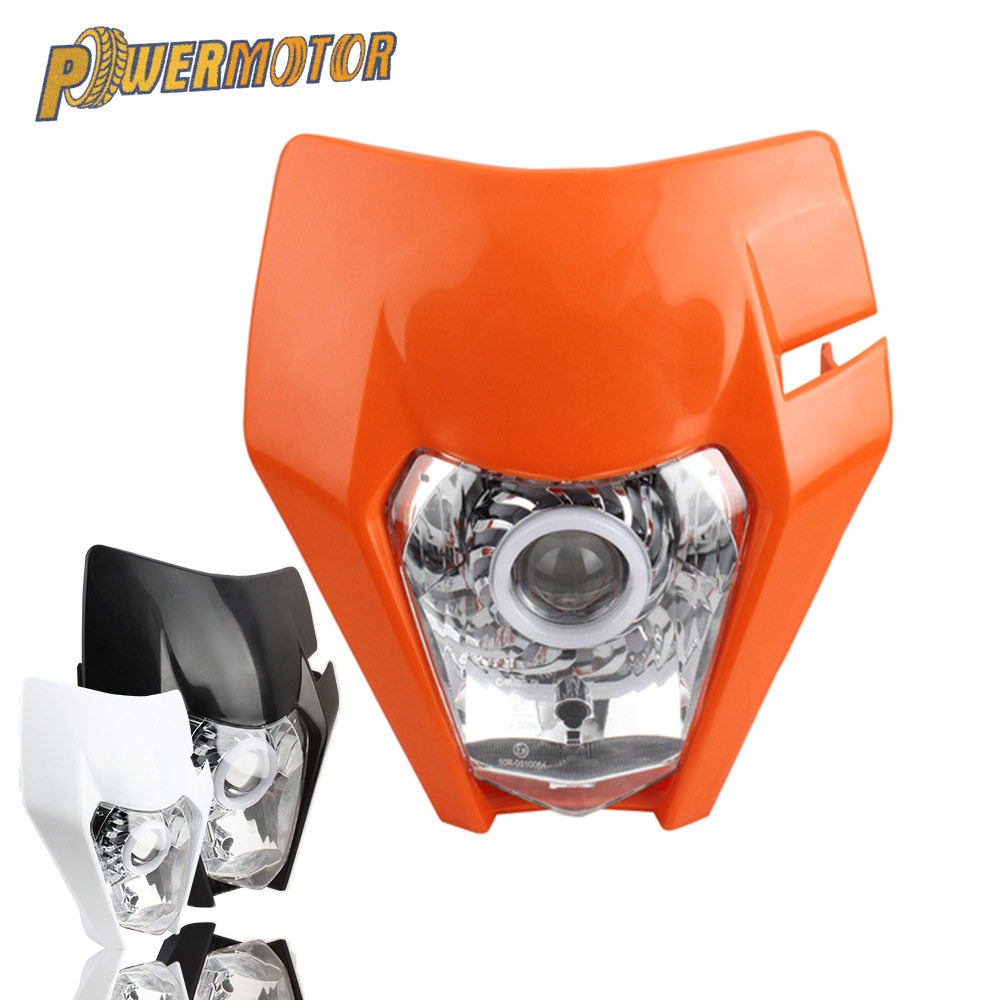越野摩托车LED头灯通用KTM300EXC250前车大灯炫酷灯光改装配件图片