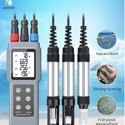 JE8806A荧光法溶氧仪电导率PH盐度水质检测仪Water Quality Meter