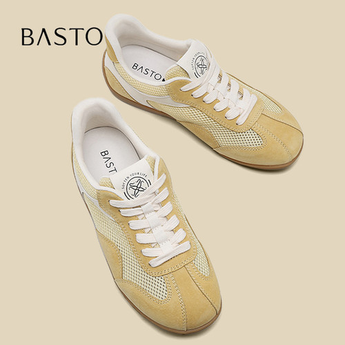BASTO/百思图网面透气舒适阿甘鞋