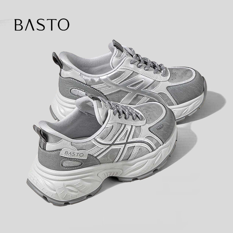 BASTO/百思图厚底显脚小老爹鞋图片