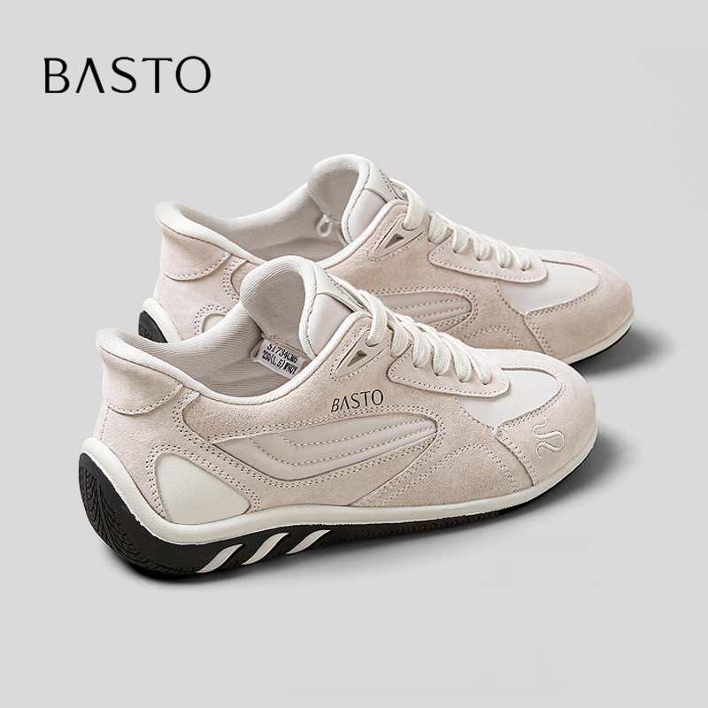 BASTO/百思图轻便通勤慢跑小白鞋图片
