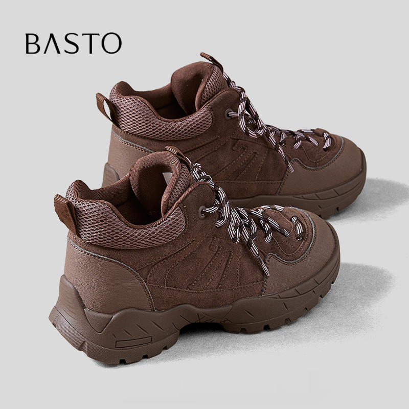 BASTO/百思图美拉德高帮徒步靴图片