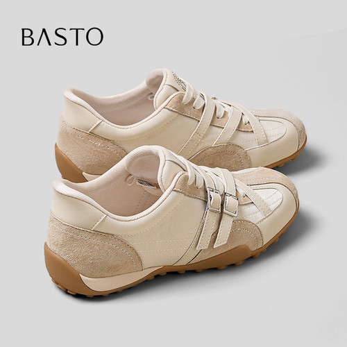 BASTO/百思图巨好看拼色德训鞋