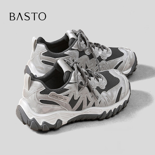 BASTO/百思图网面透气登山休闲鞋