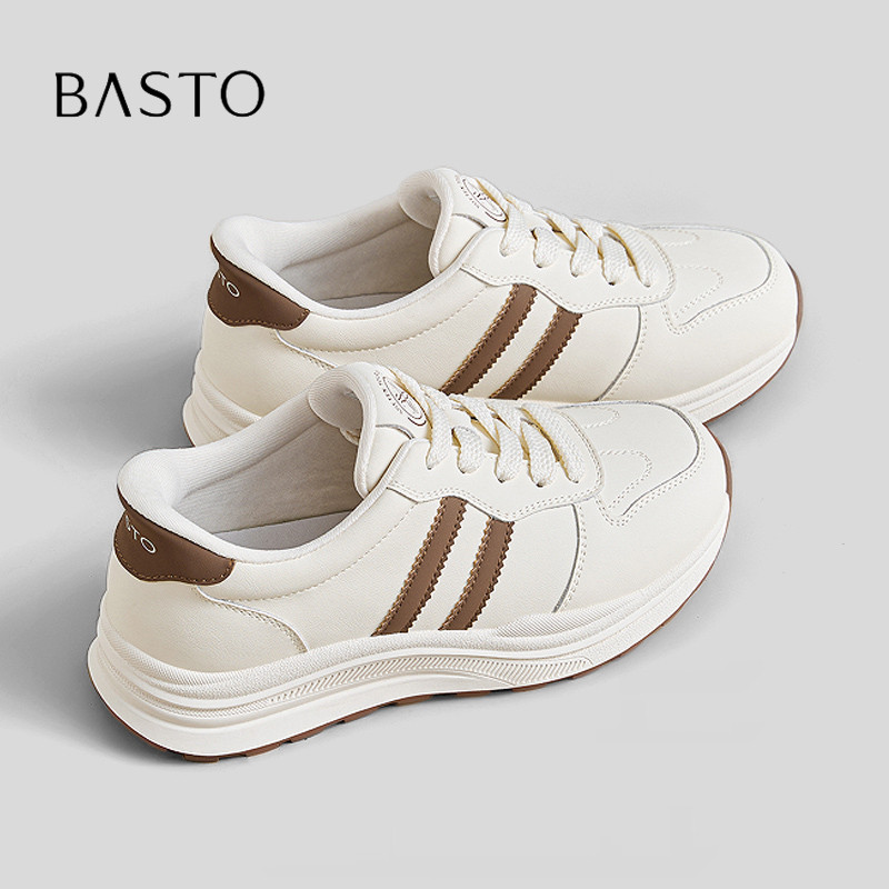 BASTO/百思图轻便户外百搭小白鞋图片