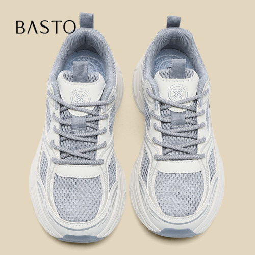 BASTO/百思图透气网面老爹鞋