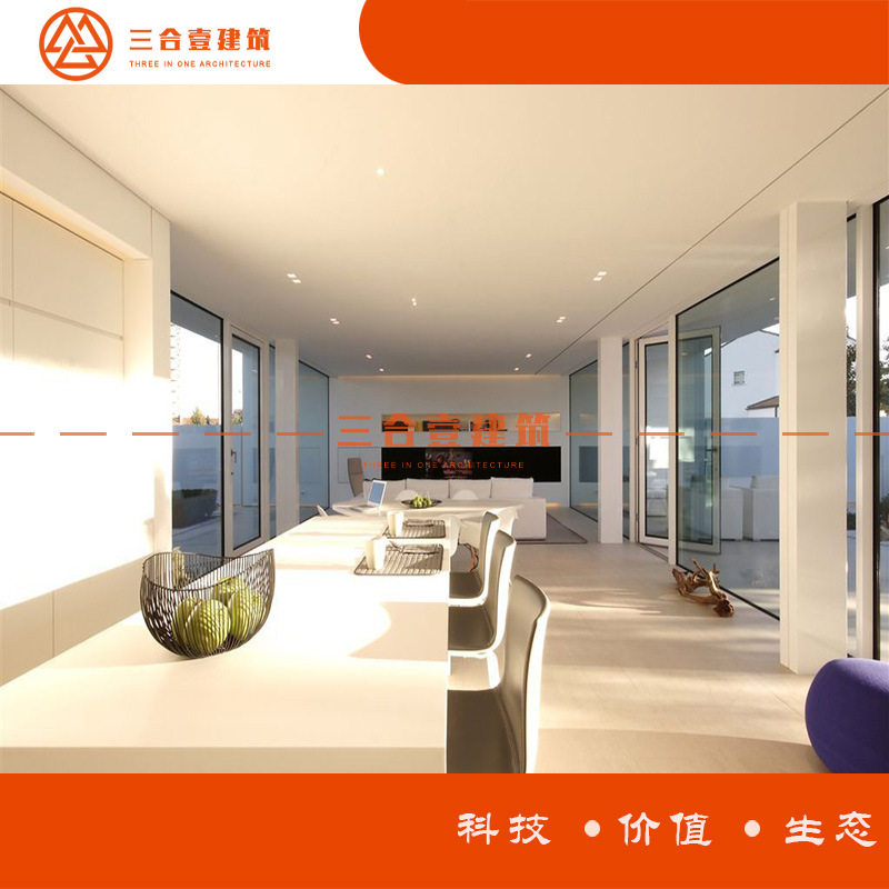 网红轻钢别墅 景区搭建 造型优美现代简约艺术风 轻钢别墅房屋图片