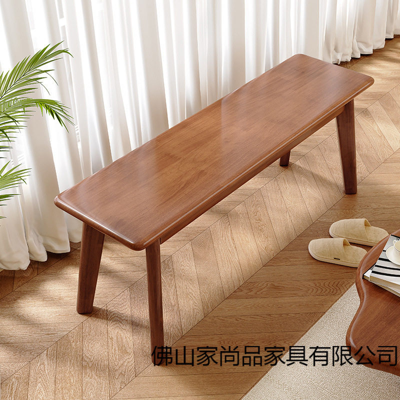 全实木长条凳客厅餐桌凳茶桌长条凳家用木板凳长椅床尾凳换鞋凳子图片