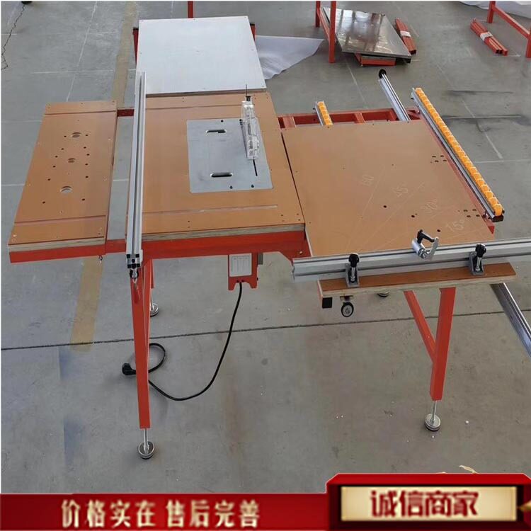 新型家装用 无尘子母推台锯携带方便 木工小型双锯片裁板锯图片