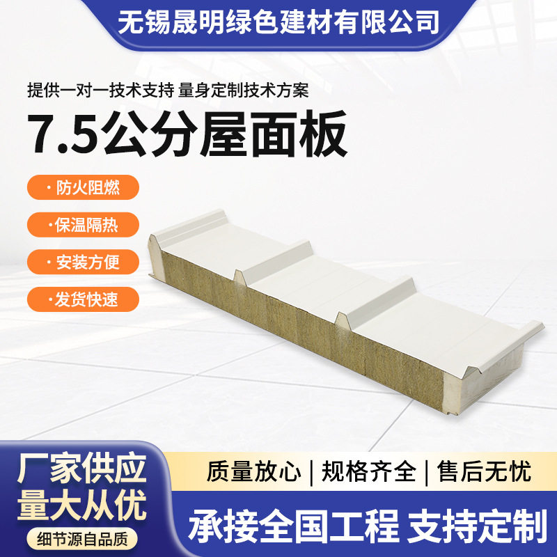 聚氨酯保温板 屋面墙面隔音隔热复合保温板 聚氨酯封边彩钢夹芯板图片