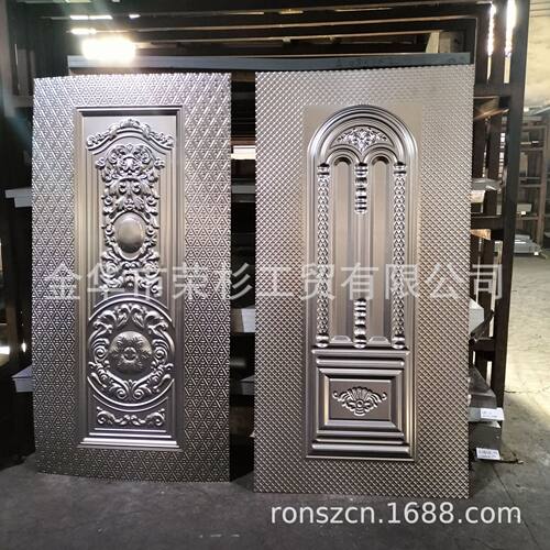 铁门皮压花源头工厂外贸直供压花门板门面防盗门入户庭院大门门面