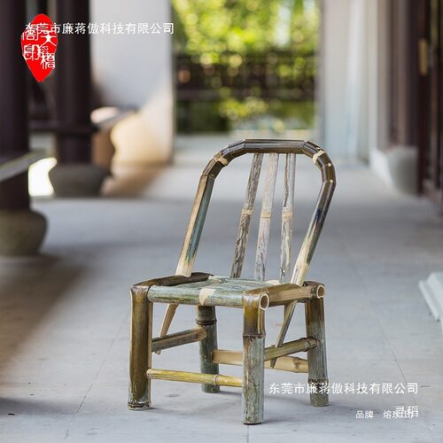 儿童靠背椅民宿竹编麻将椅竹椅子火锅家具单人老式椅老人竹制竹凳