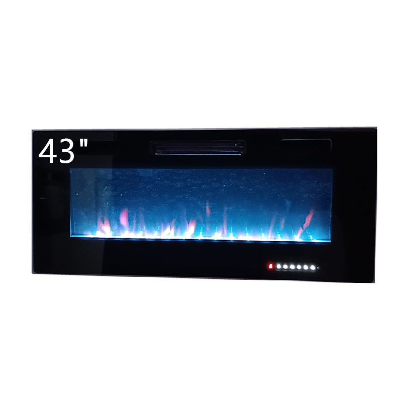 厂家直销欧美跨境电商电壁炉超薄8cm3.2寸新品带加热8H定时取暖器