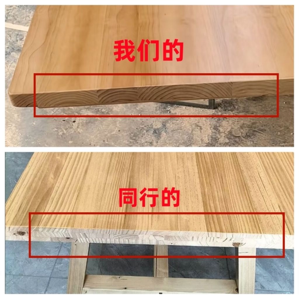 实木中式会议桌简约现代桌培训洽谈组合大板家用办公桌长条工作台图片