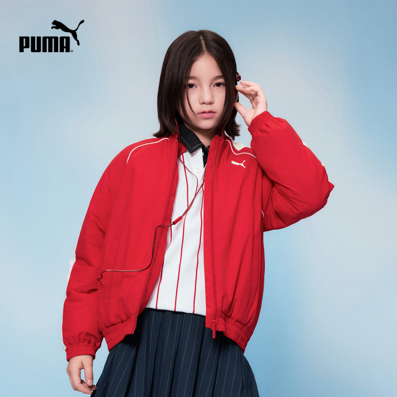 PUMA彪马童装2026冬季新款儿童棉服防水透视时尚运动男女通用休闲