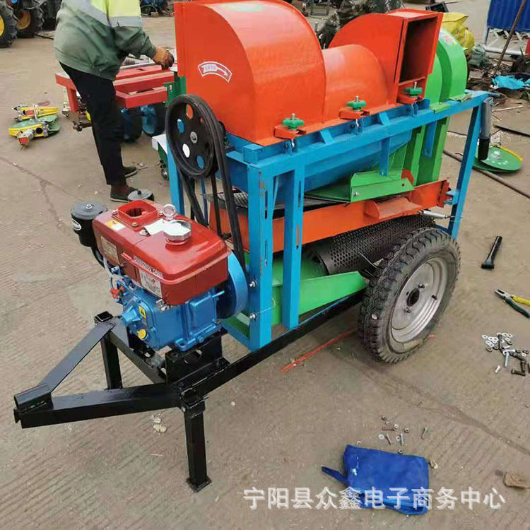 小型多功能脱粒机谷子藜麦高粱脱粒机两相电打谷机家用小型脱粒机