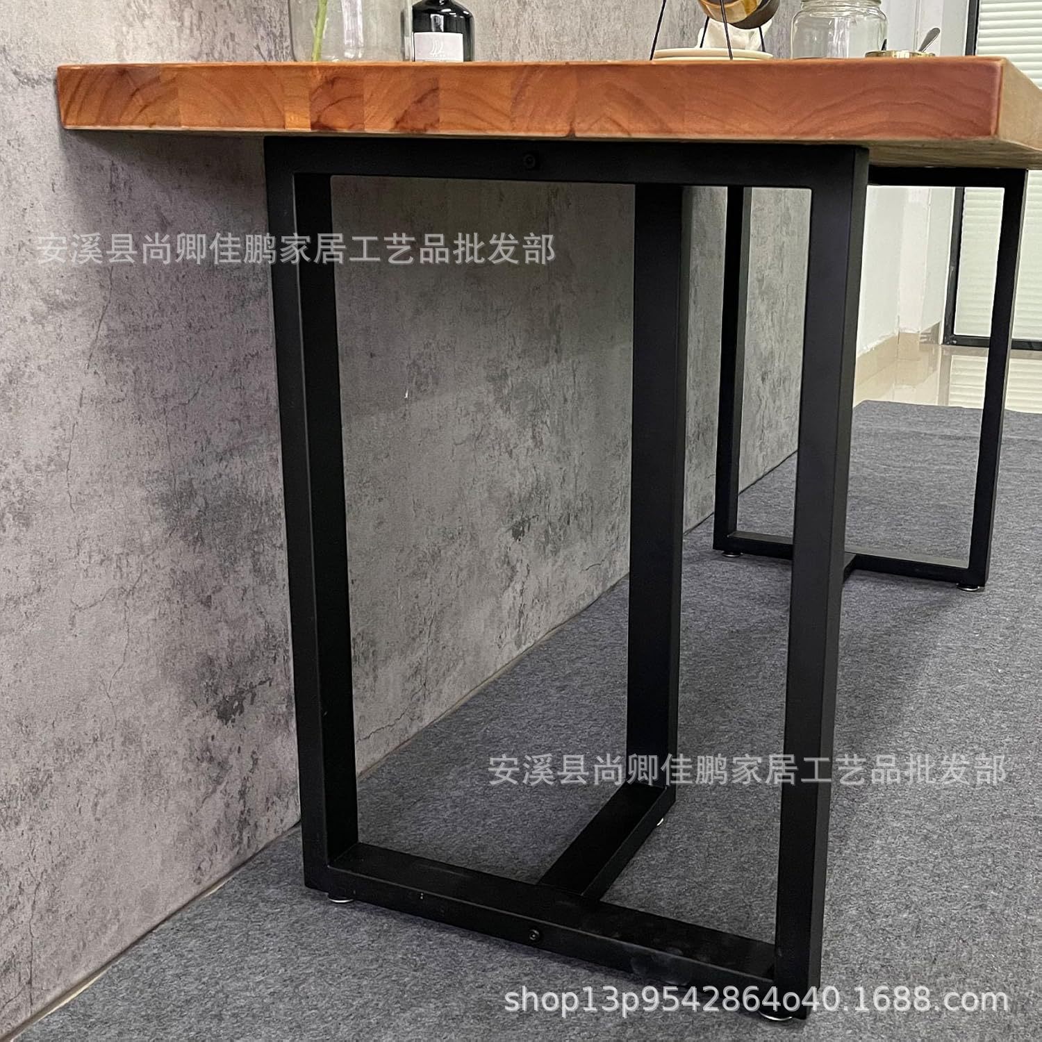 办公桌桌脚金属桌腿吧台支架铁艺桌腿简约咖啡桌桌脚跨境批发图片