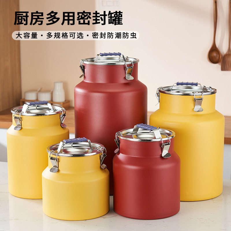 不锈钢多用密封罐防潮茶叶米桶兼图片