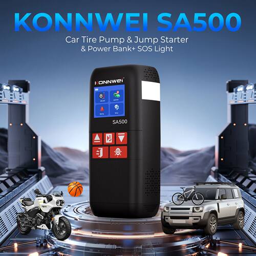 KONNWEI新款SA500汽车充气泵汽车应急电源二合一