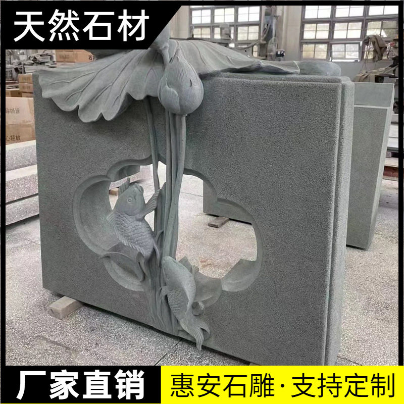 石雕青石花岗岩桌子茶台茶桌石头吸水兽瑞兽茶盘室内办公室定制图片