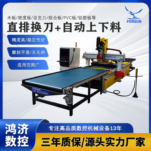 跟随式自动换刀加工中心 板式家具数控开料机 上下料木工加工中心