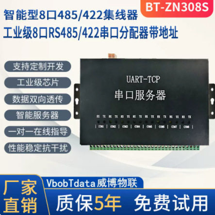 智能485服务器 串口集线器 带地址码 支持多主多从RS485/422图片