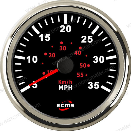ECPΦ85mm游艇快艇游轮摩托艇35MPH/55km船用速度表航速表仪表