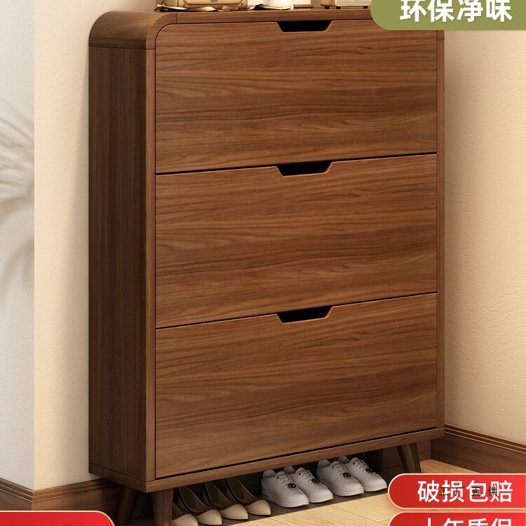 超薄翻斗鞋柜家用门口入户门小窄极窄进门收纳柜一体靠墙门外走廊图片