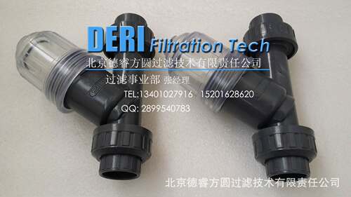 Y型30目和60目UPVC过滤器;Y型塑料管道过滤器除液体中的固体杂质