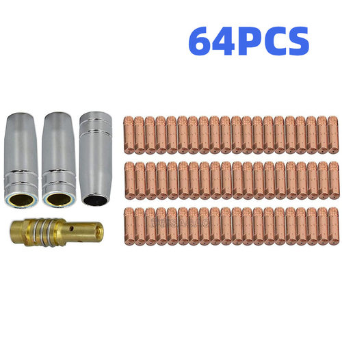 跨境15AK保护嘴MIG气保二保焊枪配件15AK导电嘴保护嘴导电咀64PCS