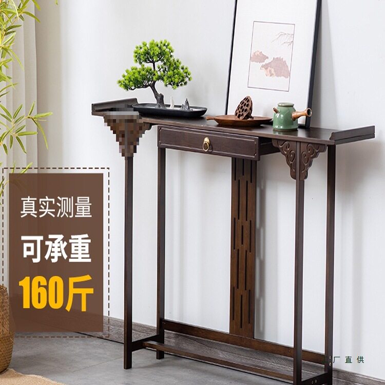 实木玄关台门厅供桌香案新中式简约客厅条案端景台玄关柜轻奢现代图片