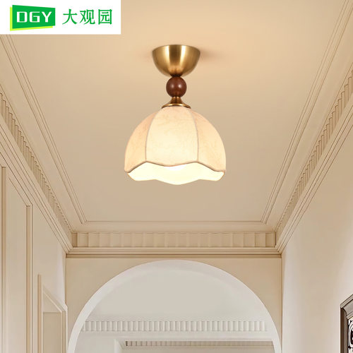 法式复古中古入户灯玄关灯阳台灯美式走廊过道灯衣帽间吸顶灯L271