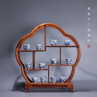 【忆器】青花款十二月花神杯传承康熙官窑制瓷工艺非遗艺术馆出品