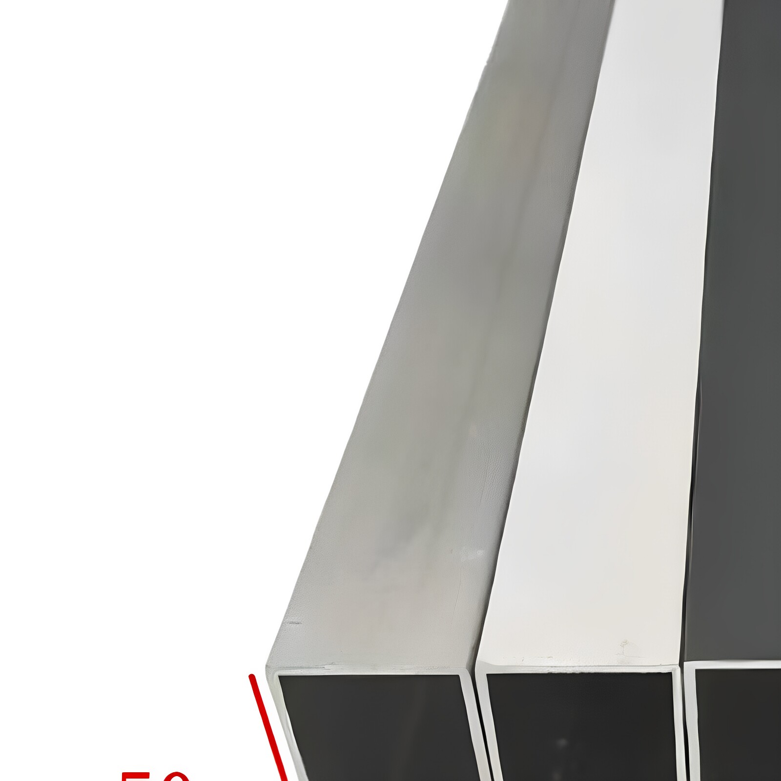 铝合金方管25x50x厚1.2mm和2.0mm黑色白色灰色咖啡色4种颜色热卖