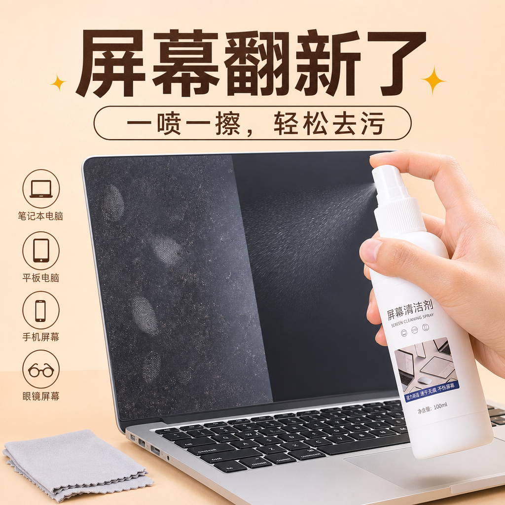 屏幕翻新了】手机屏幕清洁剂电脑键盘手机液晶屏显示器OLED玻璃清