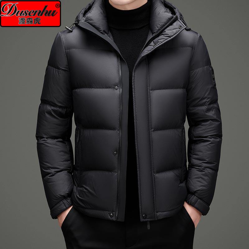 渡森虎中年男加厚保暖羽绒服