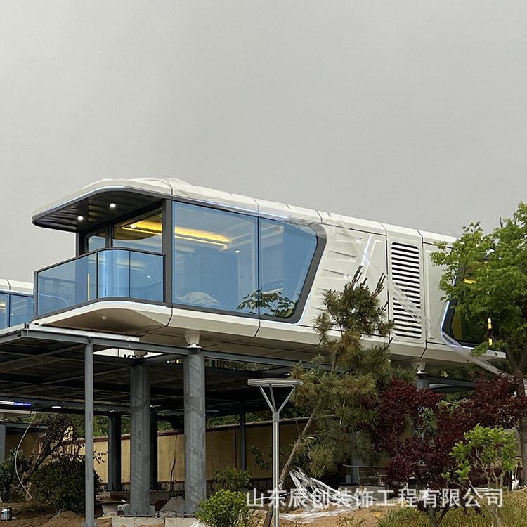 网红微宿太空舱酒店露营民宿移动式集成方舱全屋智能星空节能小屋图片