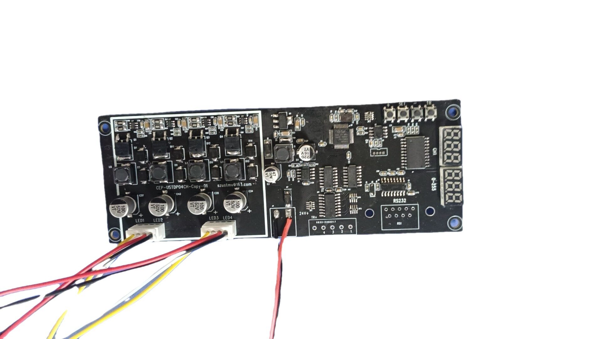 4路机器视觉检测光源数字控制器PCB板 亮度调节Ccd系统数字恒流源