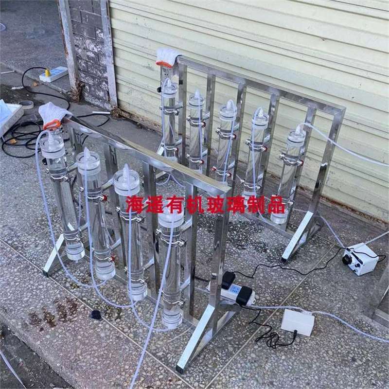 透明有机玻璃离子交换柱亚克力树脂混床柱阴阳离子交换柱层析柱图片