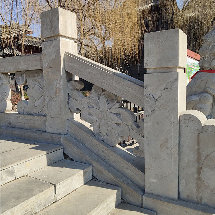 厂家专业雕刻石栏杆汉白玉花岗岩大理石公园石栏杆景区河边石栏图片